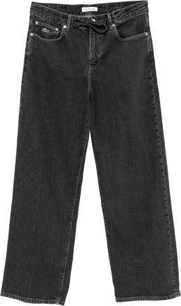 Lacoste cotton wide-fit jeans - women - Cotton - 36 - Black