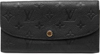 Louis Vuitton Pre-owned Womens Monogram Empreinte Emilie Wallet - Black Leather - One Size
