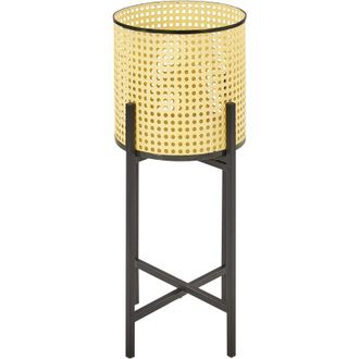 Beliani Beliani - Soporte Para Maceta De Interior Redonda 25 X 25 X 60 Cm Metal Beige Fallopia