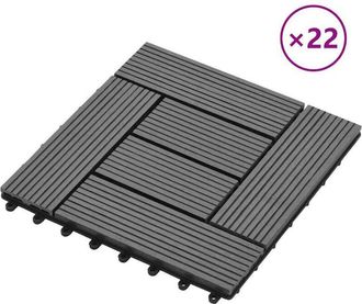 vidaXL Vidaxl - Baldosas De Porche De Wpc 30x30 Cm 2 M&sup2; Gris 22 Unidades