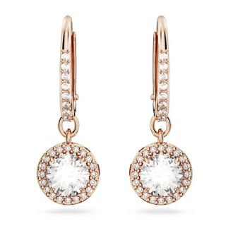 Swarovski Earrings, female, Yellow, ONE SIZE, Womens Earrings Angelic with Crystals in White and Rose Gold UNA 5638769