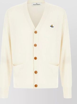 Vivienne Westwood cotton cardigan jacket ribbed cuffs pockets