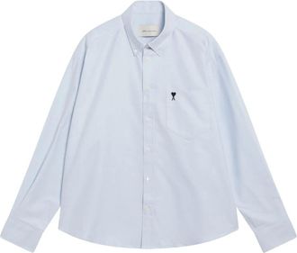Ami Quota Boxy Fit Shirt - Heren - Casual Overhemden - Blauw - 3XL - Katoen - Overhemden