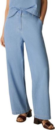 Eileen Fisher Wide Leg Organic Cotton Denim Pants in Light Wash at Nordstrom, Size Xx-Small
