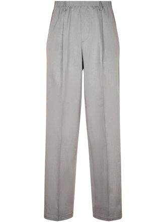 Cellar Door Straight-Leg Light Grey Trousers with Elastic Waistband