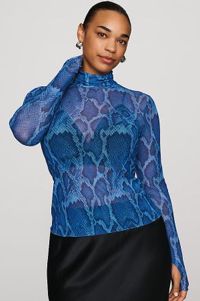 AFRM Zadie Mesh Mock Neck Top