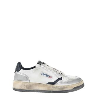 Autry White Vintage Metallic Sneakers