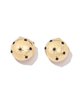 Carolina Herrera Starburst Dome Clip-On Earrings