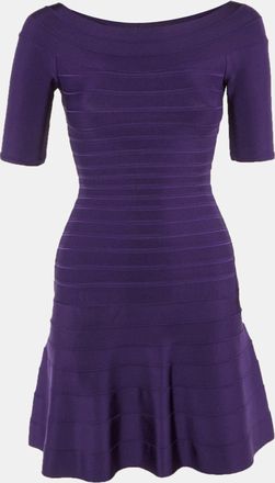 H&eacute;rve L&eacute;ger Purple Jersey Lisa Mini Dress