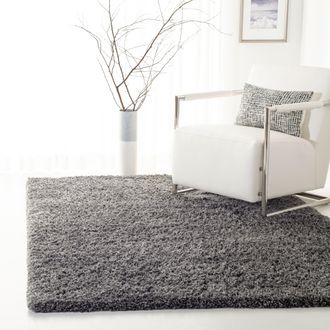 Safavieh Fontana Shag Area Rug, Silver Flokati Style Non-Shedding
