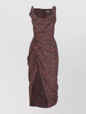 Vivienne Westwood knee length dress asymmetric hem ruched