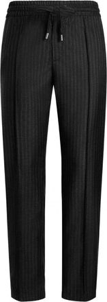 Dolce & Gabbana DRAWSTRING COTTON TROUSERS Size: 50, colour: BLACK