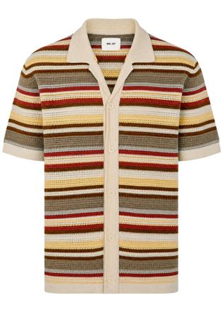 Nn.07 Lars Striped-knit Cotton Shirt - Multicoloured 1 - XL