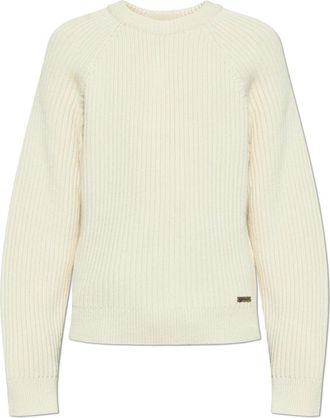 Dsquared2 Wollen Trui - Heren - Ronde hals truien - Beige - L - Wol - Truien & Vesten