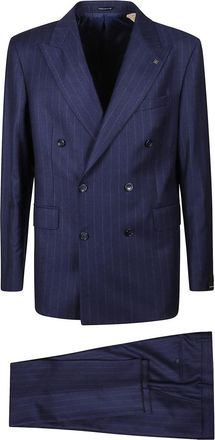 Tagliatore Navy Blue Double-breasted Suit