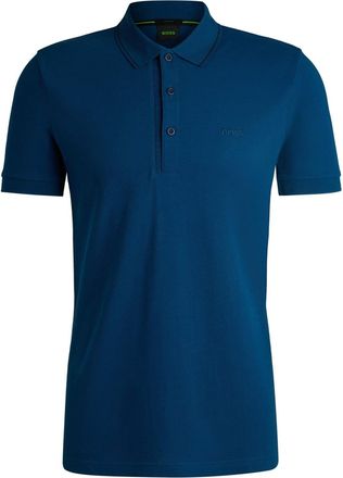 HUGO BOSS Mens Hbg Paule 4 Polo Shirt, Premium Craftsmanship in Open Blue - Size Small