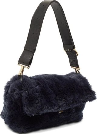 Furla Schoudertas van imitatiebont - Blauw