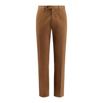 Pantaloni Torino Master Fit Stretch Cotton Trousers - male - PT Torino - Suit Trousers - Brown - XL - Trousers