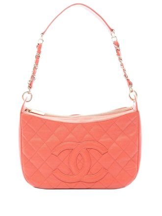 Chanel 2002-2003 CC Quilted Caviar shoulder bag - Orange
