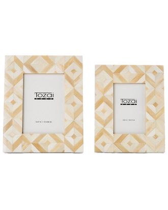 Two's Company Set Of 2 Diamond Photo Frames