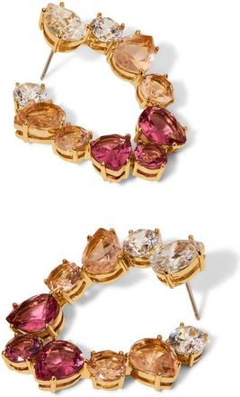 Nadri Mojito Pink Front-to-Back Earrings in Gold at Nordstrom