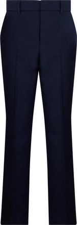 Gucci Katoenen gabardine broek - Dames - Slim Fit Broeken - Blauw - M - Katoen - Broeken
