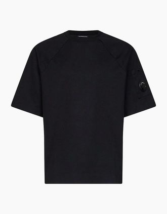 C.P. Company Mens 30/2 HEAVY COTTON LENS T SHIRT - Black - Size: 40