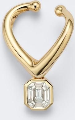 Shay Jewelry Zar 18kt gold single ear cuff with diamond