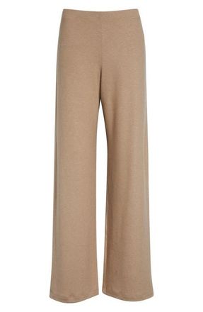 Leset Lauren Wide Leg Knit Pants in Sable at Nordstrom, Size X-Small