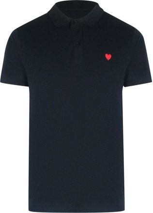 Love Moschino Heren Katoenen Polo Shirt (Zwart)