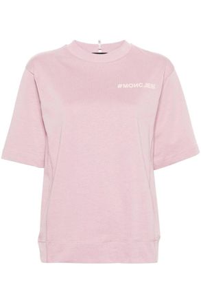 Moncler WOMENS BRANDED COTTON T SHIRT Size: XS, colour: PINK