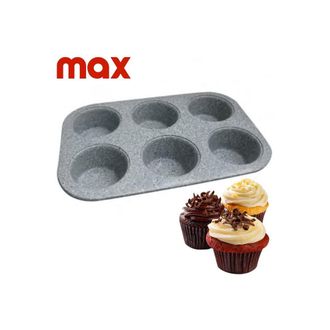 Trade Shop Trade Shop - Stampo 6 Muffin Teglia Marmorizzato 26,5 X 17,5 X 3cm Cupcakes Dolci Pasticceria
