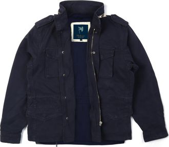 Generic Mens Classic Field Jacket with Removable Quilted Liner & Hood - Vintage Style Outerwear 100% Cotton (UK, Alpha, M, Regular, Regular, Navy (Without Qui