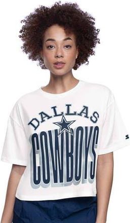 Starter Womens Starter White Dallas Cowboys Throwback Play the Ball Boxy Cropped T-Shirt at Nordstrom, Size Xx-Large