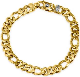 Pompeii3 Mens Figaro Link 14k Gold (34gram) or Platinum (54gram) 8.5mm Bracelet 8.25
