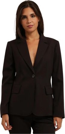 Pennyblack Nebbie Blazer - Dames - Blazers - Bruin - 2XL - Leer - Jassen