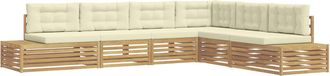 vidaXL 7 Uds. Conjunto De Sof&aacute;s De Exterior Blanco Vidaxl