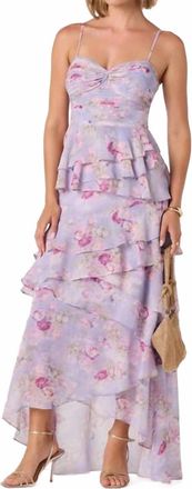 Astr Coline Maxi Dress In Lilac Floral