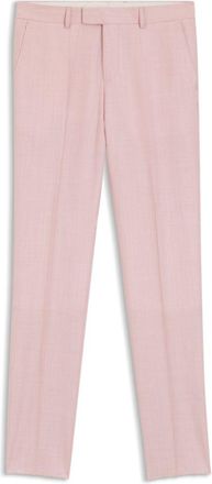 BOSS Slim-fit trousers in virgin wool, silk and linen