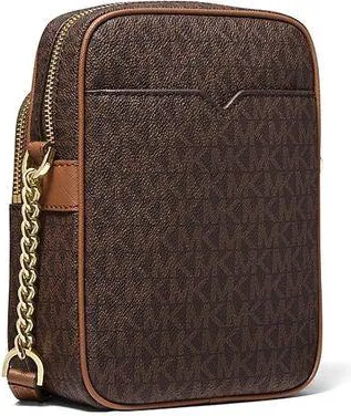 Michael Kors Womens Crossbody Bag Brown 89.coated Canvas - Crossbody-Bags