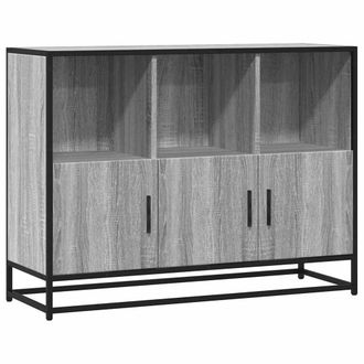 Berkfield Home Sideboard Grey Sonoma 100x35x76 cm Engineered Wood | Size: 100 x 35 x 76 cm