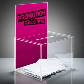 Sigel Va150 Porta-tarjetas Acr&iacute;lico Rosa Para Escritorio