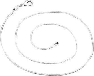 Generic 925 Solid Silver 1MM Chains Necklace 1628 Inches Bar (E, One Size)