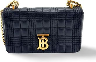 Burberry Lola Bum Quilted Lambskin Black Leather Handbag (Pre-Owned)