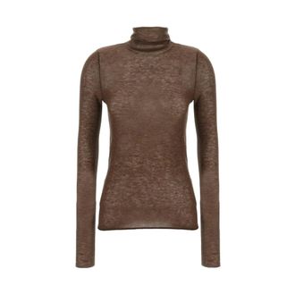 Pinko Turtlenecks, female, Brown, L, Moss Jumper