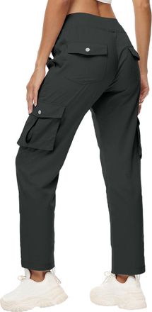 Generic Ladies Combat Trousers Cargo Trousers Women UK Elasticated Waist Wide Leg Workwear Sweatpants Gym Running Yoga Pants Outdoor Walking Combat Activewear