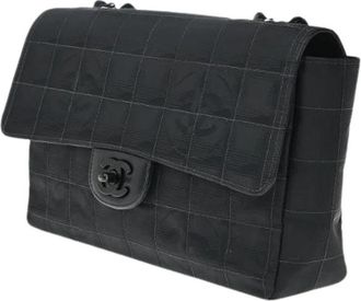 Chanel Pre-owned Travel Line Flap Bag - Dames - Vintage Schoudertas - Zwart - ONE Size - Nylon - Vintage