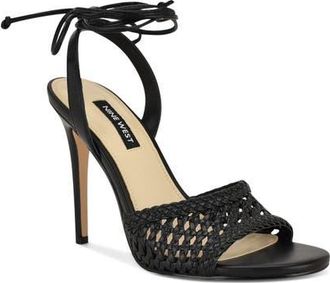 Nine West Merta Stiletto Sandal in Black at Nordstrom, Size 10