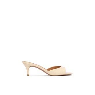 Kazar Mules van reli&euml;fleder - Dames - Muiltjes - Beige - 36 EU - Leer - Schoenen