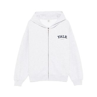 Sporty & Rich Zip-throughs, female, Gray, XL, Hooded Zip Sweatshirt